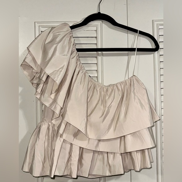 Endless Rose Women’s Ruffle Side Zip One Shoulder Blouse Size M - Picture 5 of 9